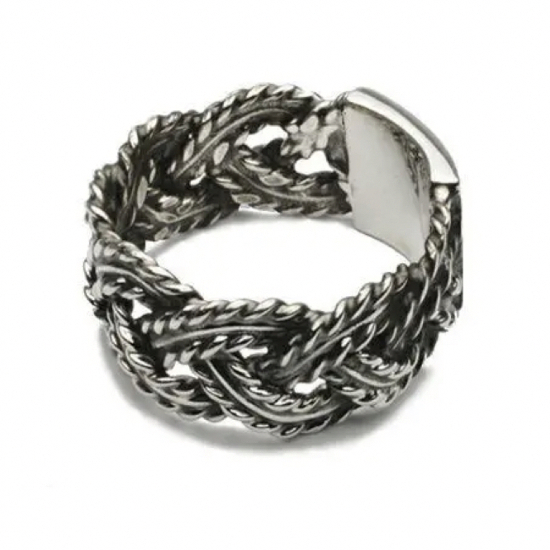 特価ナンバーナインNUMBER(N)INEブレイディング編込みバングル-シルバー