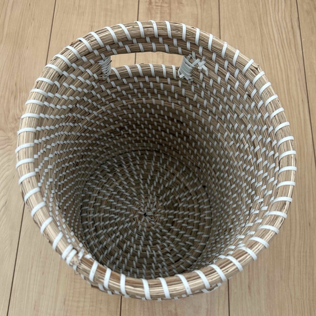 unico - 【未使用品】unico MANOA バスケット ラウンド S ホワイト