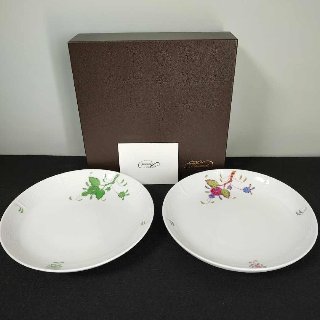 ヘレンド エスキス グリーン フラワー プレート L キッチン/食器