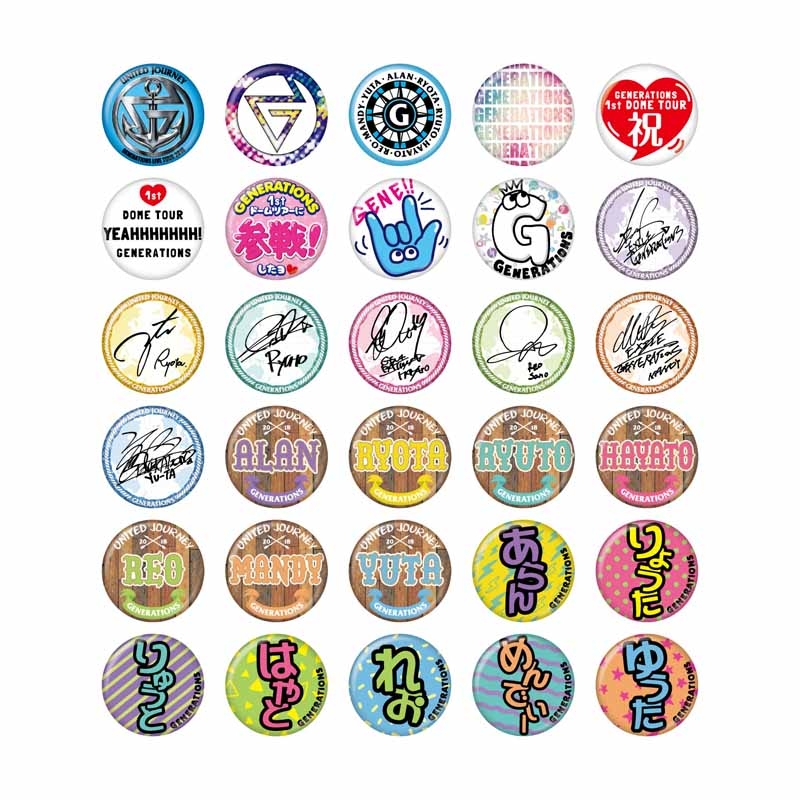 缶バッジ （ブラインドパッケージ）全30種ランダム UNITED JOURNEY