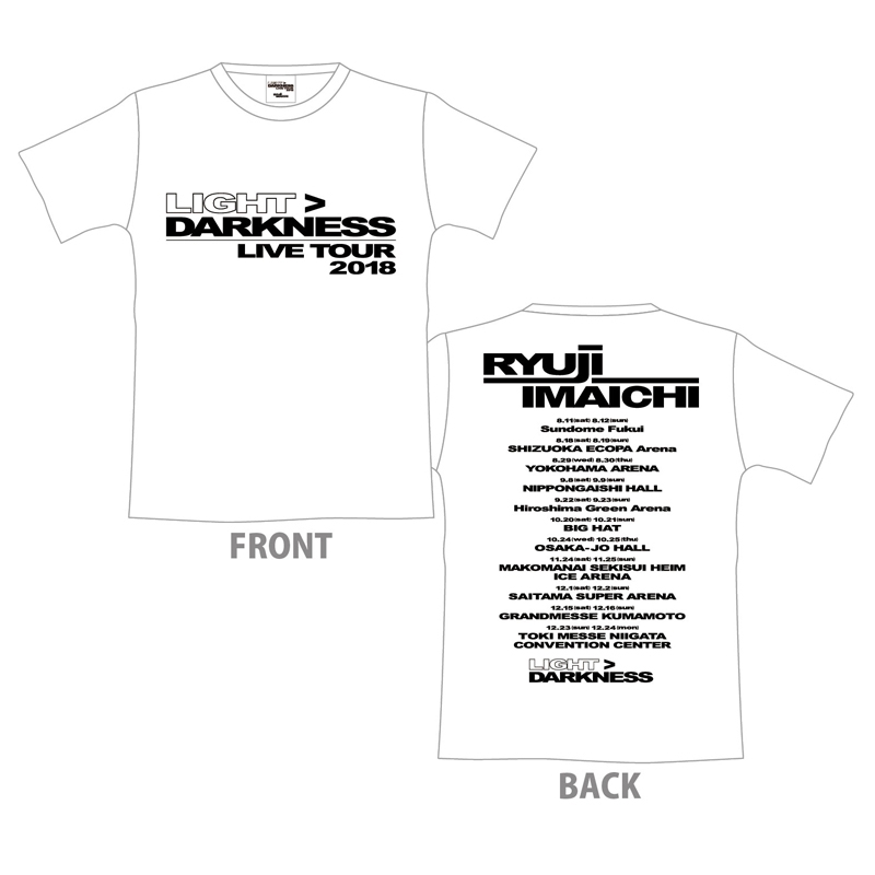 今市隆二　Tシャツ⑥ LIGHT>DARKNESS ツアーTシャツ[L] / BLACK : RYUJI IMAICHI (今市隆二