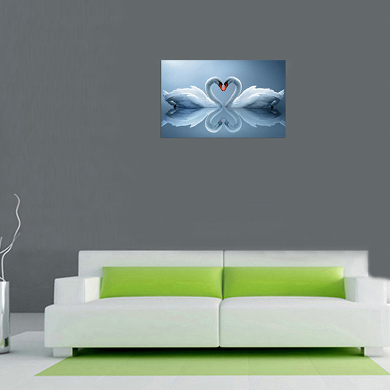 絵画 油彩画 アートパネル 装飾絵画 壁飾りハクチョウ プレゼント 1pcs