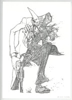 青木雄二 カラー複製イラスト「ナニワ金融道」