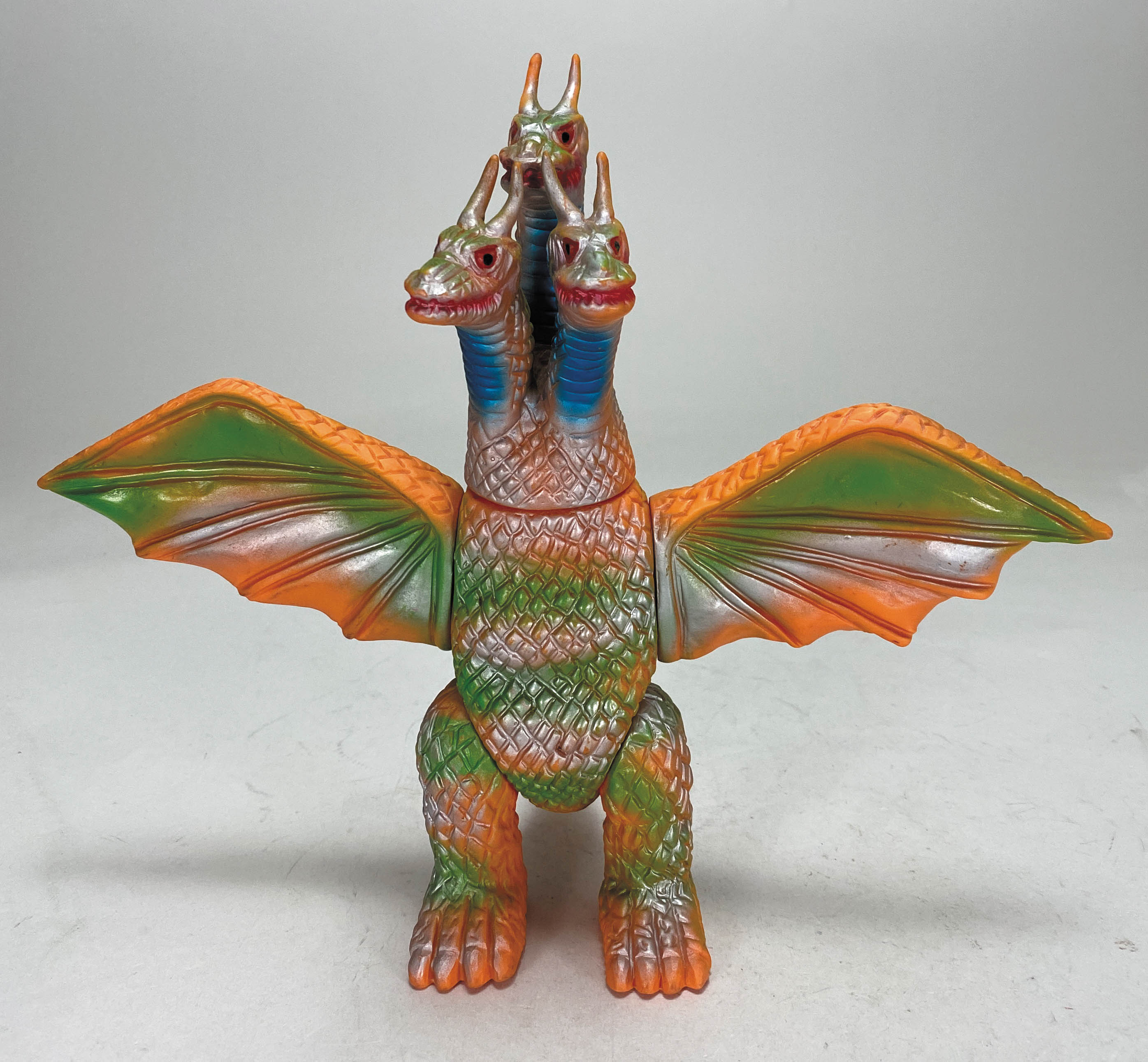 ブルマァク キングギドラ スタンダードサイズ 橙成型/緑/銀/青