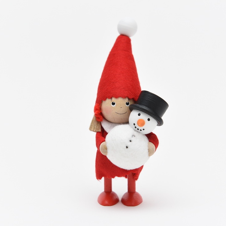 ノルディカニッセ 雪だるまを持つ女の子 (ノルディカニッセ ユキダルマ