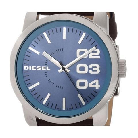 ディーゼル 腕時計 フランチャイズ DZ1512 ブルー×ブラウンレザー