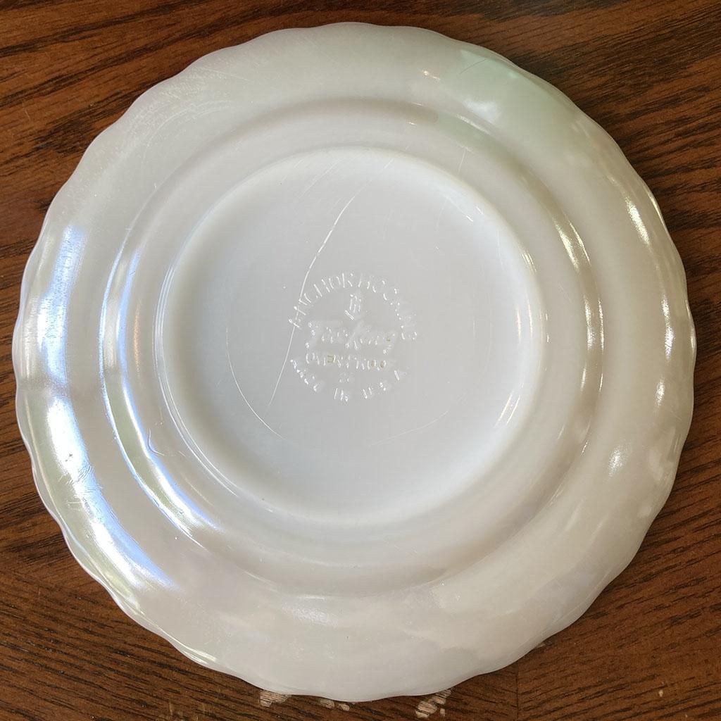 シェル サラダプレート オーロラ 1960年代後半製造 Fire-king