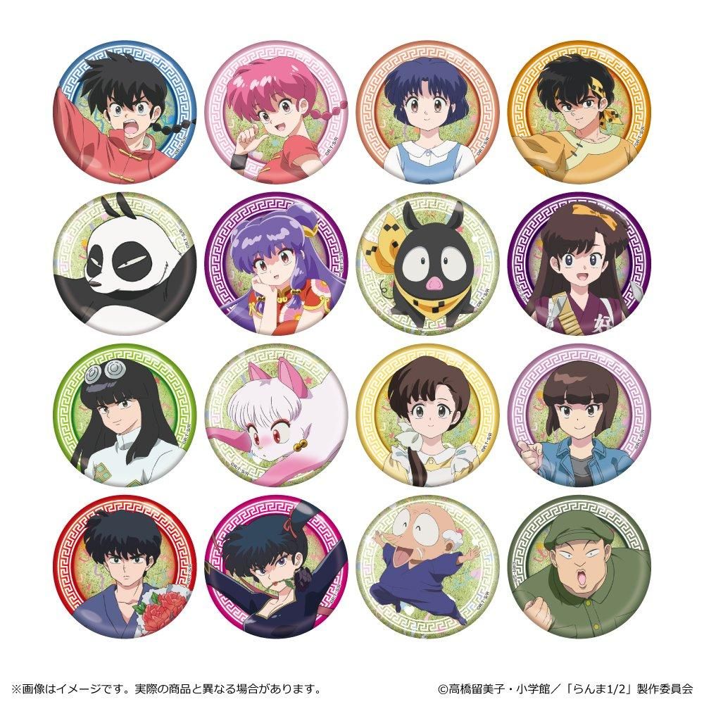 らんま1/2 金屏風柄缶バッジ 単品 - TUK_ang SHOP ～つかんぐショップ～