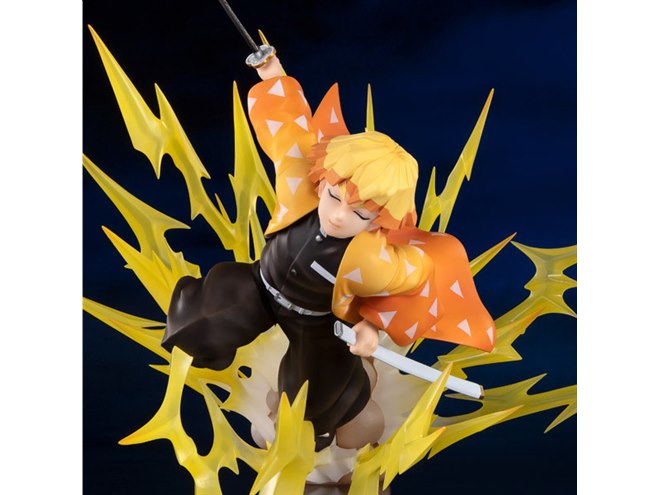 クリア彩色を施した“雷の呼吸”付き「フィギュアーツZERO 我妻善逸