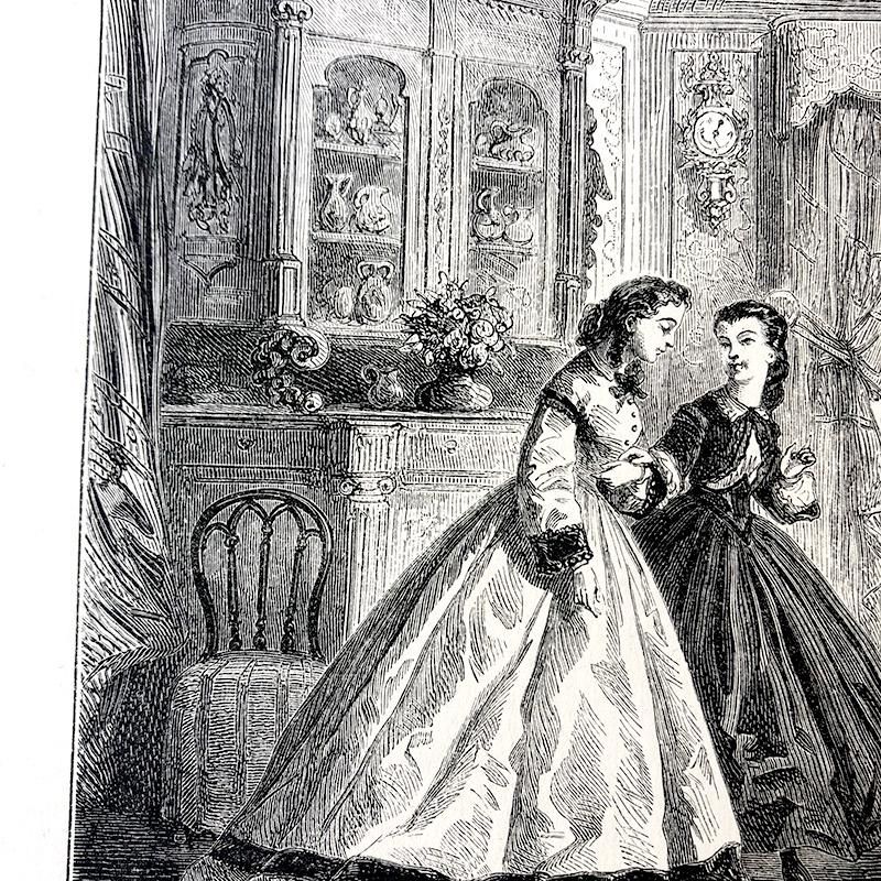 フランス 銅版画 エッチング 洋品店の風景 soracoya