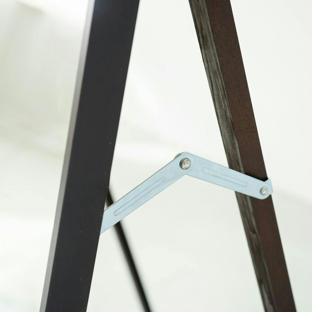 日本製】【細枠スタンドミラー 幅32cm(ブラウン/茶)】 天然木 姿見 鏡