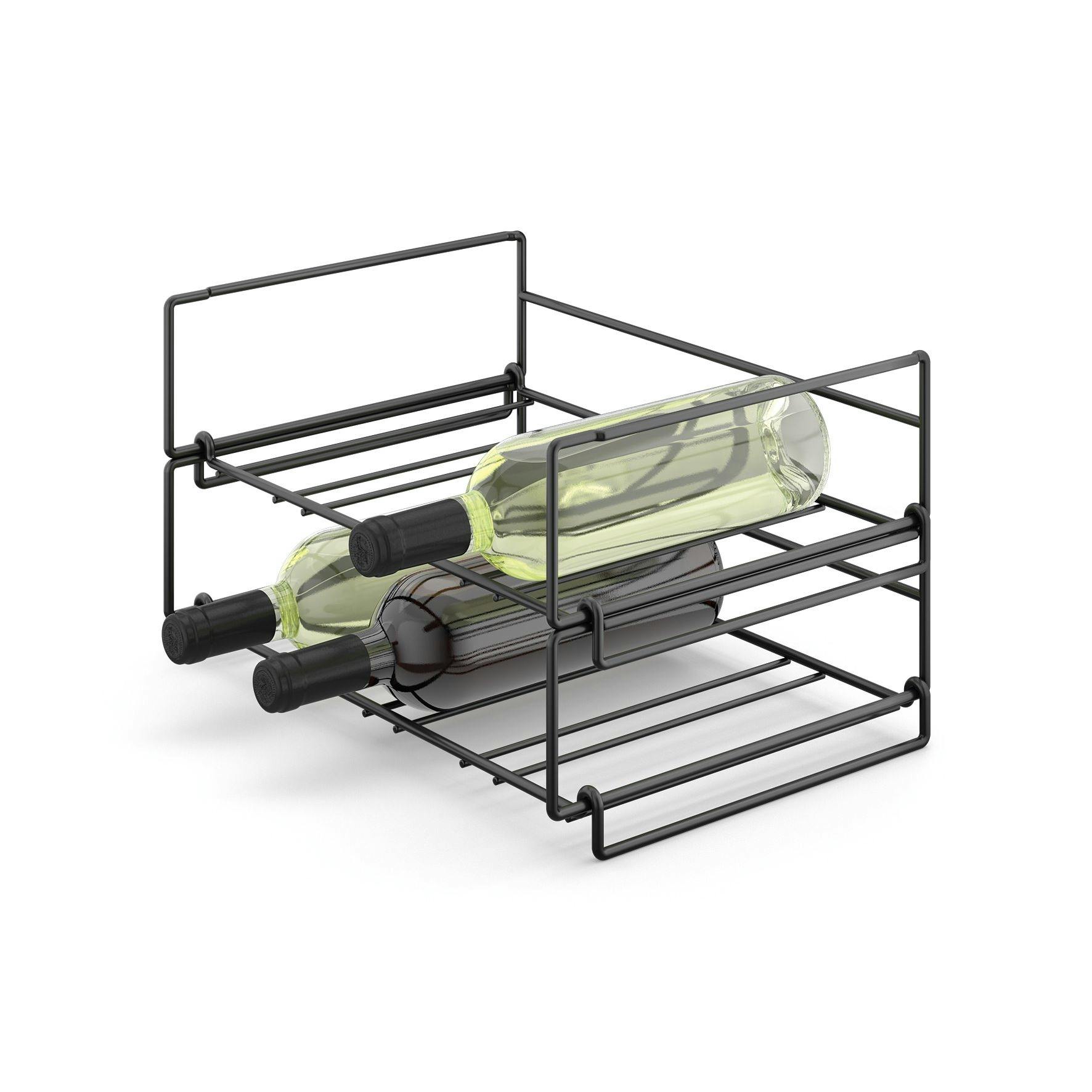 ボトルラック マットブラック｜ZACK 20554 CUBETO ワイヤー ワイン
