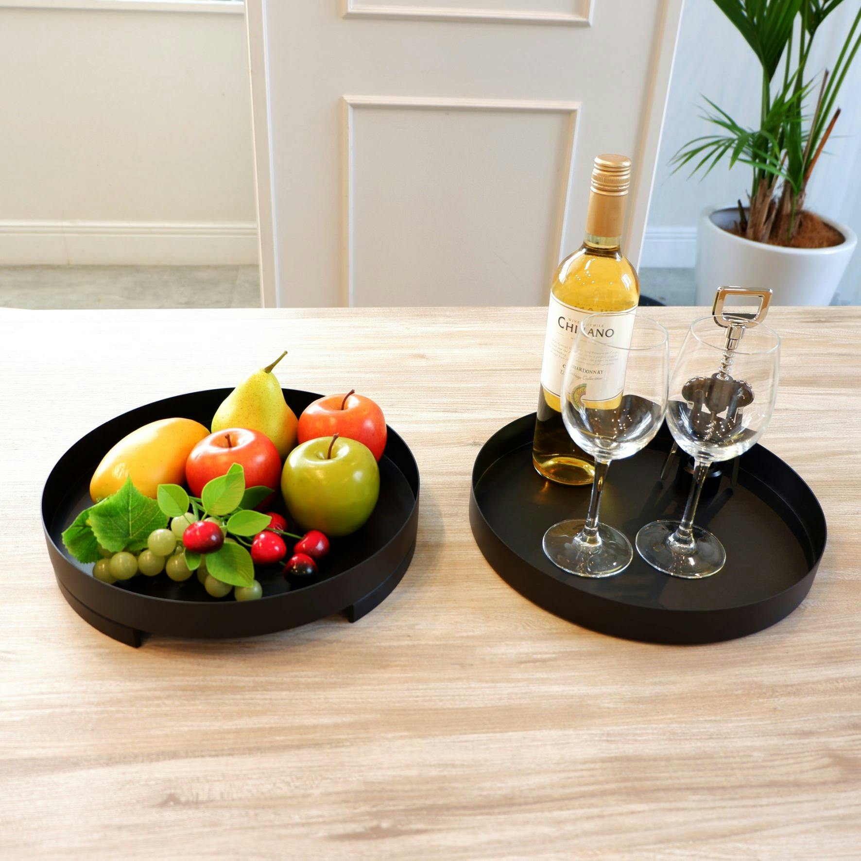 トレイ マットブラック｜ZACK 20347 TREVO 卓上トレー お盆 テーブル