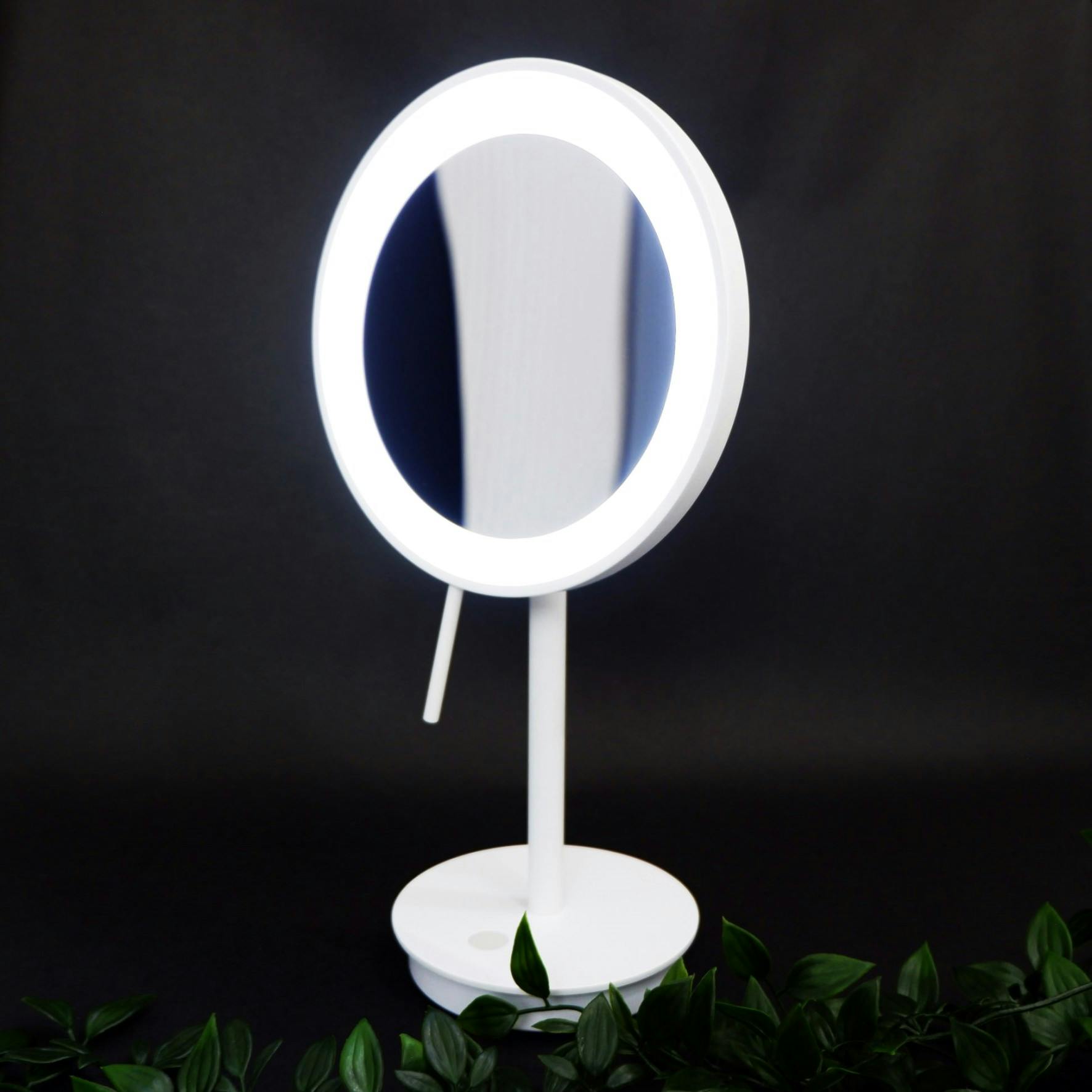 LED メイクアップミラー(X5倍) ホワイト仕上げ｜ZACK 40139 ALONA LED