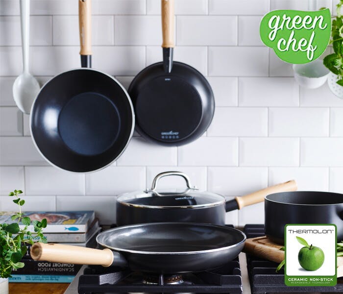 グリーンシェフ ウォックパン 28cm ビンテージ ブラウニーブラック IH