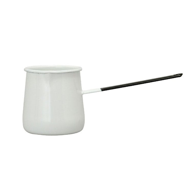 野田琺瑯 バターウォーマー ホーロー ホワイト×取手ブラック ガス火