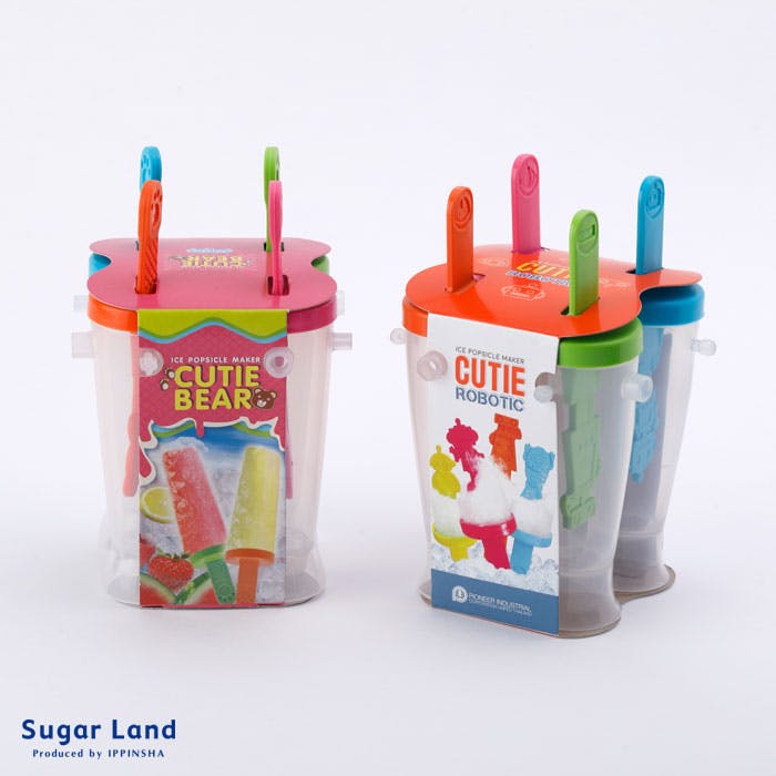 アイスキャンディメーカー 4本 キューティロボ 逸品社 シュガーランド