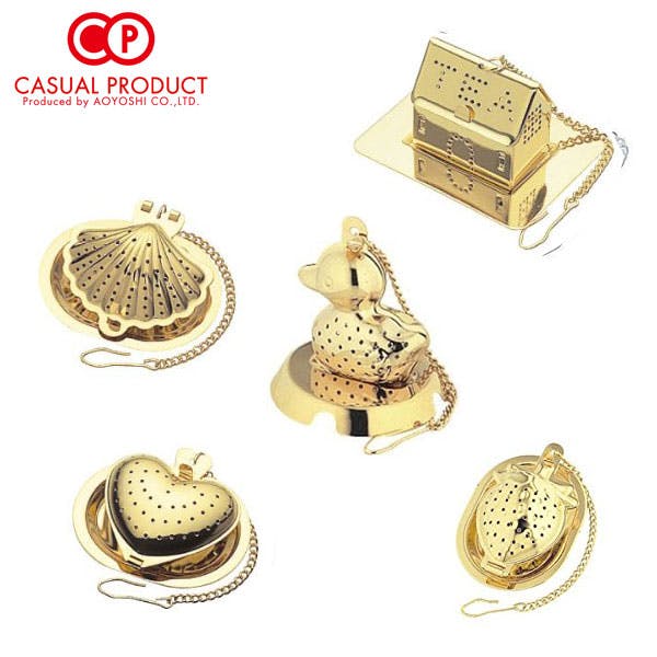 CASUAL PRODUCT 18-8ステンレス ティーストレーナー ゴールド(金メッキ
