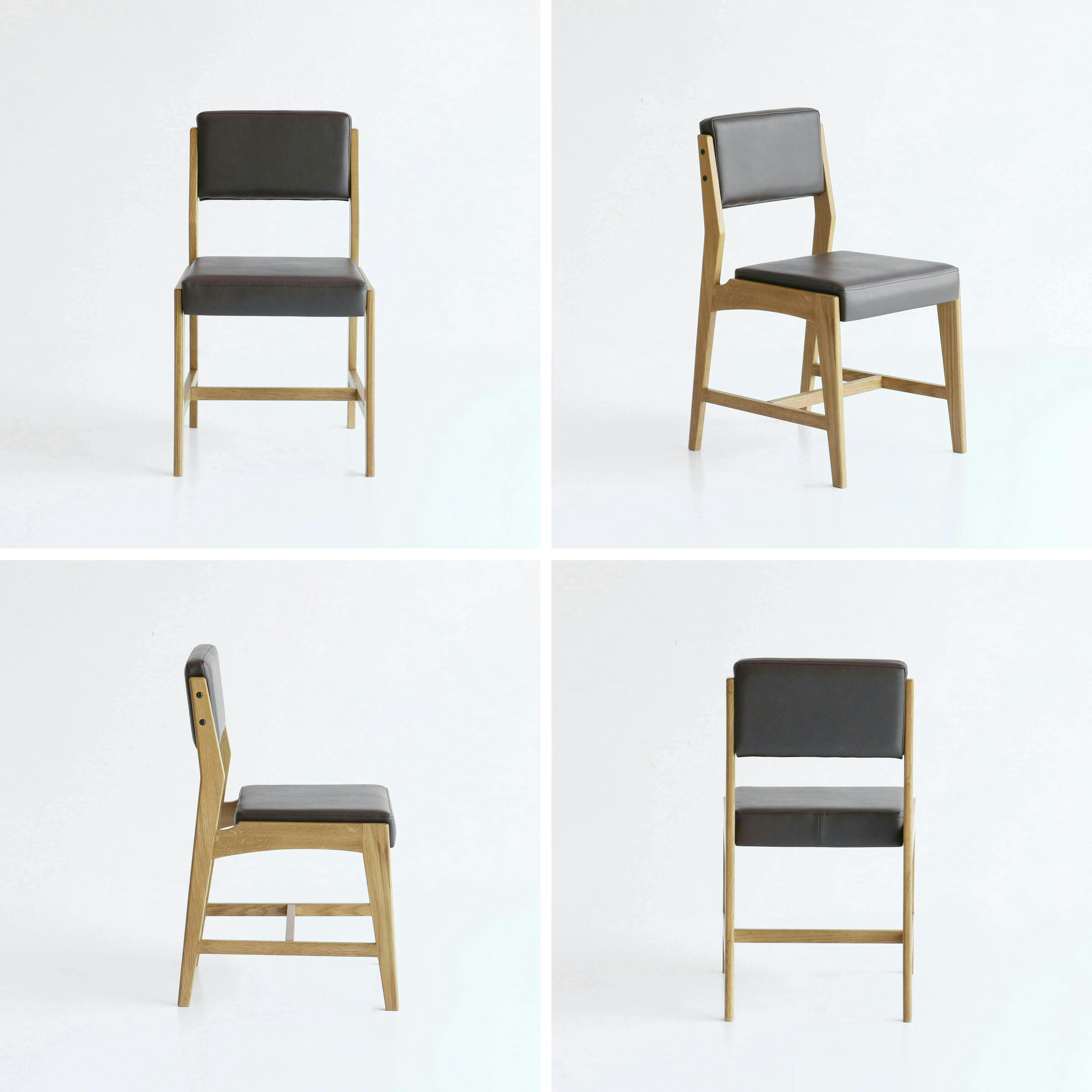ソフトヴィンテージ風のスクエアチェア Rasic Square Chair ダイニング