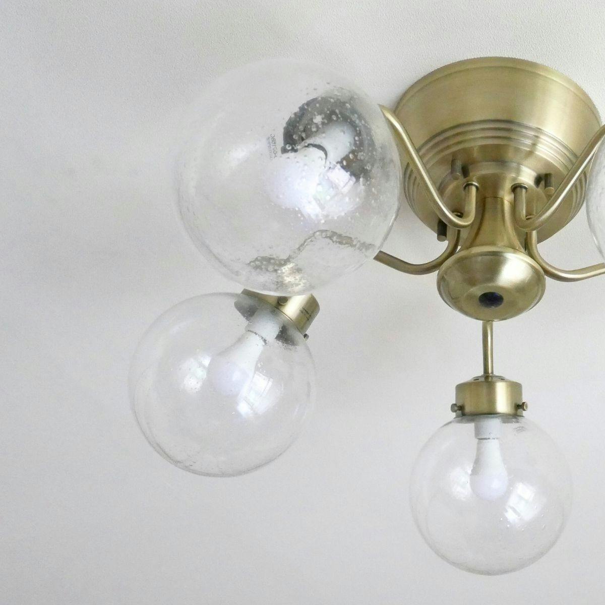 村上工作所 CAROL5 シャンデリア 5灯 ゴールド クリアバブル 電球なし