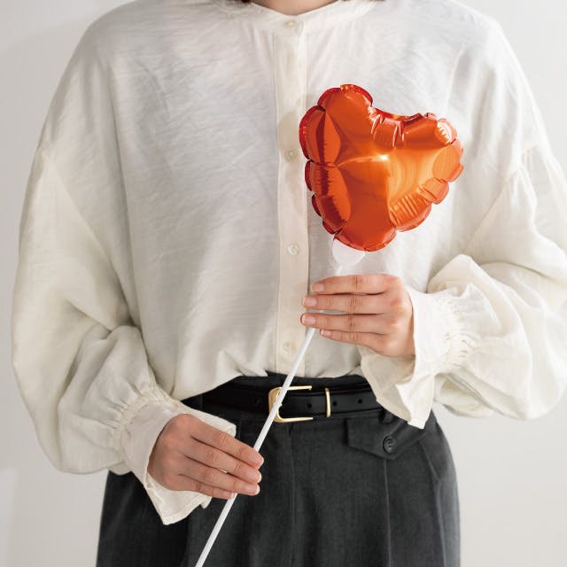 ヘッズ フラワーピック W140×D80×H140(全長660)mm オレンジ 10本