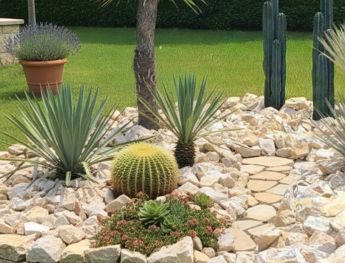 庭石 割栗石 庭 黄色 イエロー ロックガーデン 石 ベージュ & ホワイト