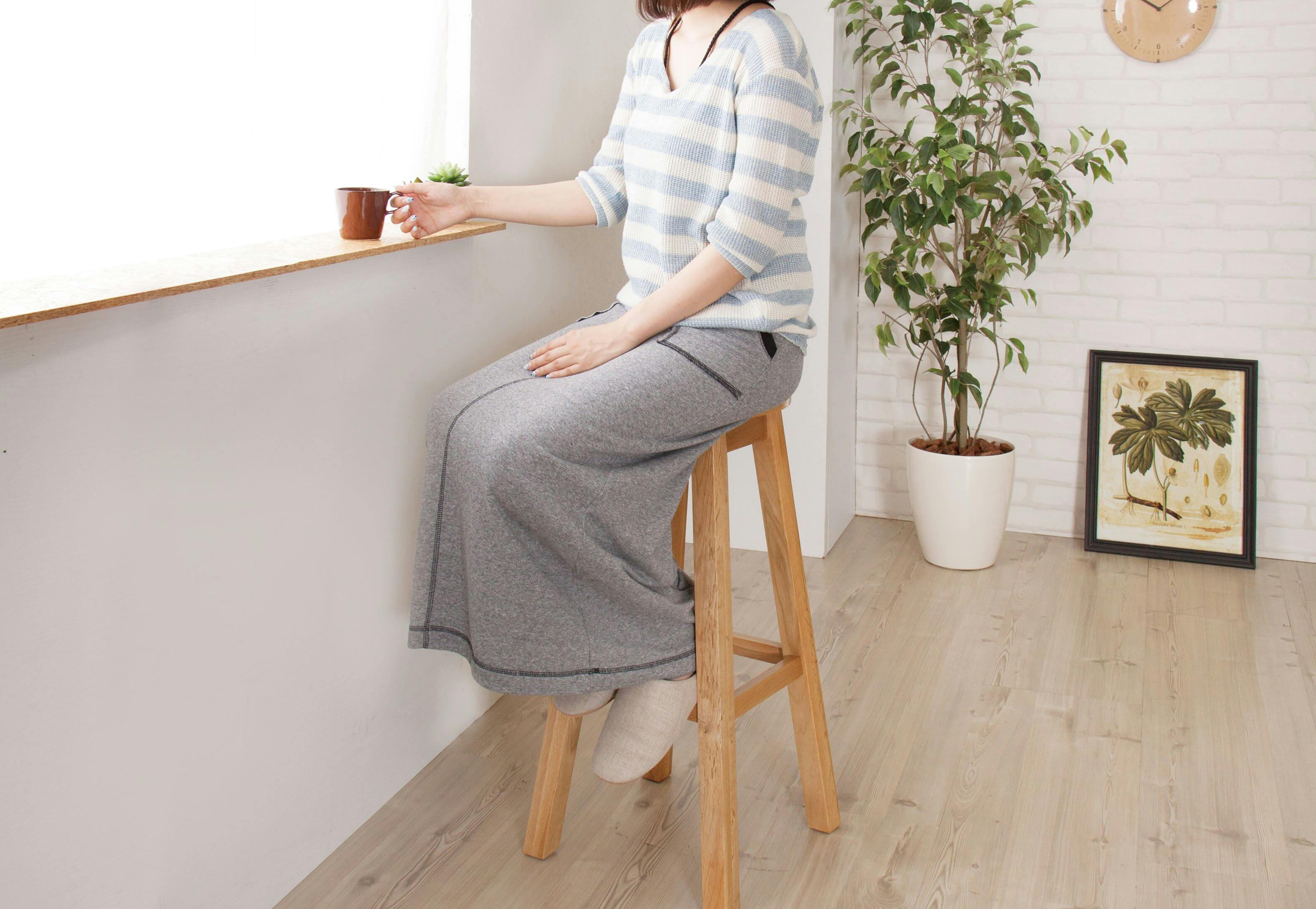 東谷 Room Essence ヘンリー 丸ハイスツール ナチュラル Size：35×35