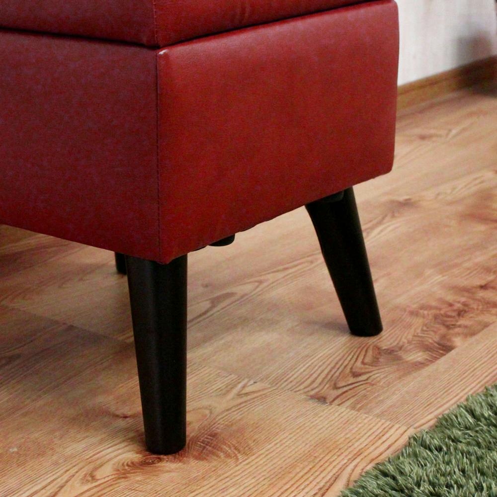 後藤家具物産 幅40cm 座面収納庫付きのレトロスツール マヤ/ブラウン色