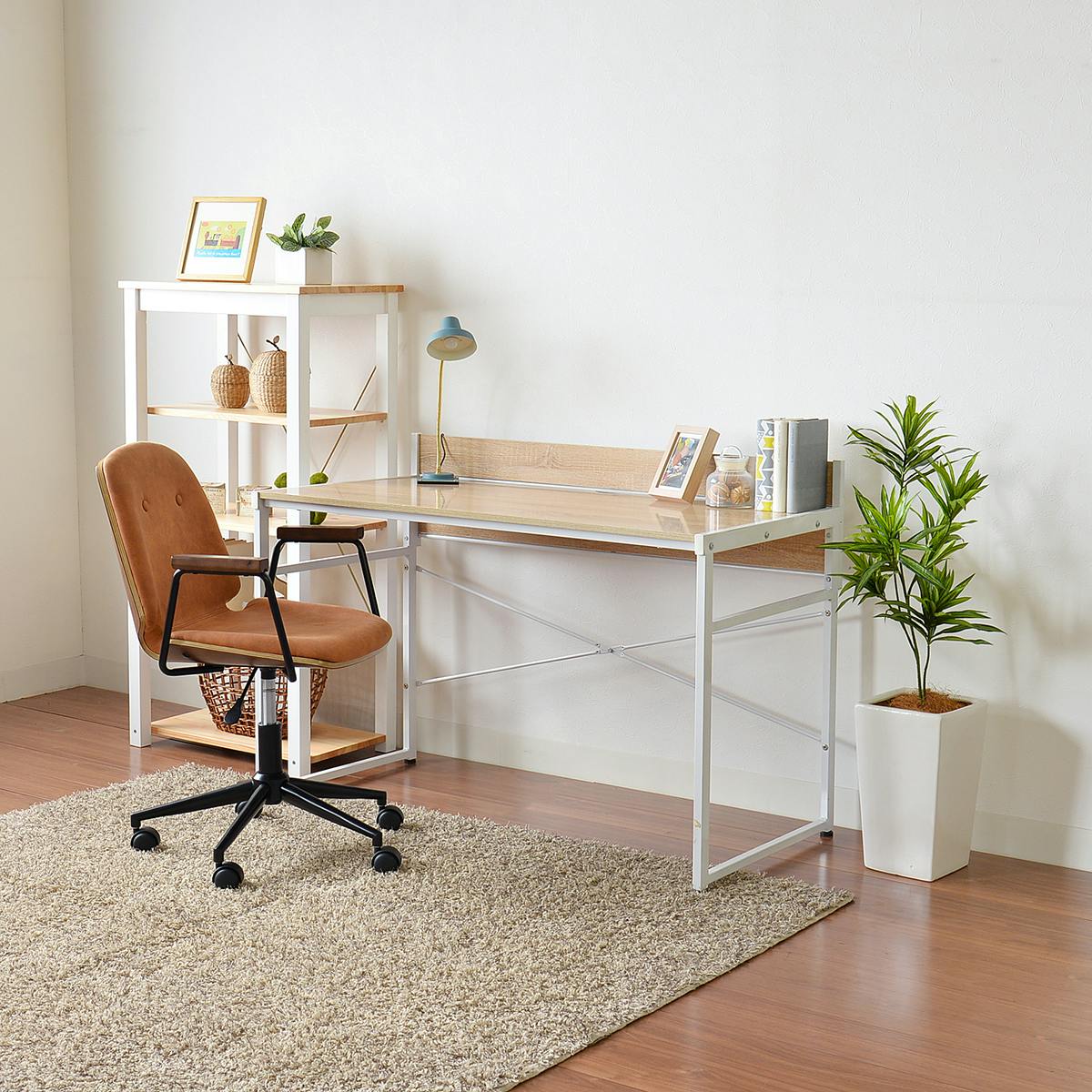 タマリビング デスク ターブル120II WH/NA ホワイト(50003576) サイズ