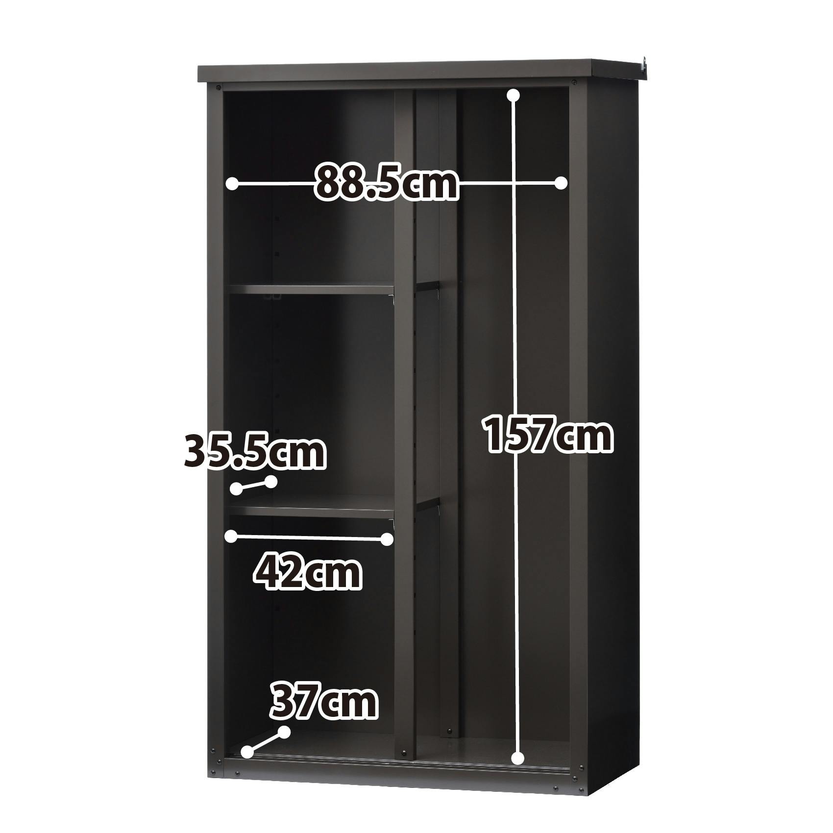 グリーンライフ 扉ビードデザイン収納庫ハーフ棚 HSB-162HT(AGY