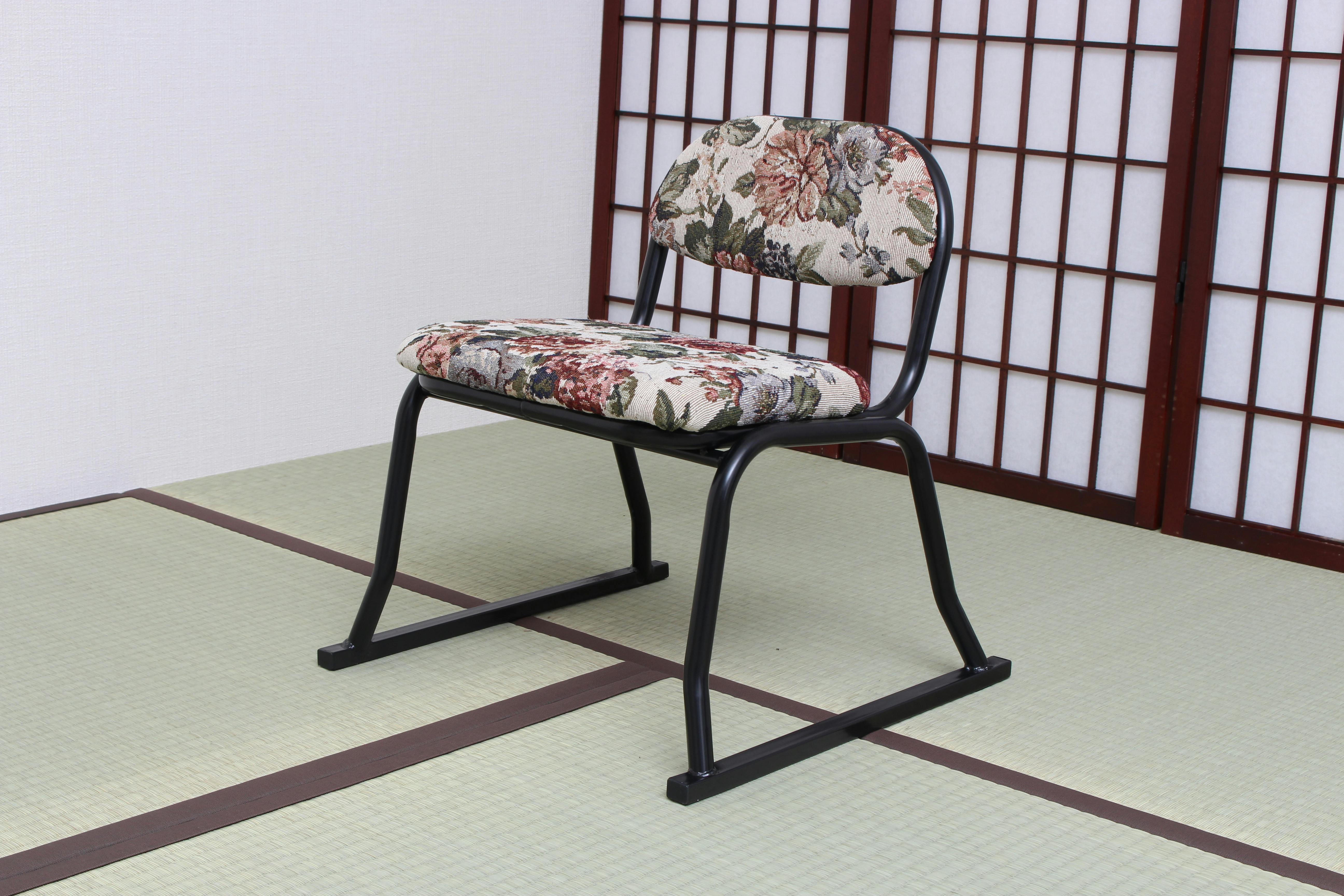 タック Vita 背付き和座敷チェア ゴブラン TAN-833 畳の上で使える座敷