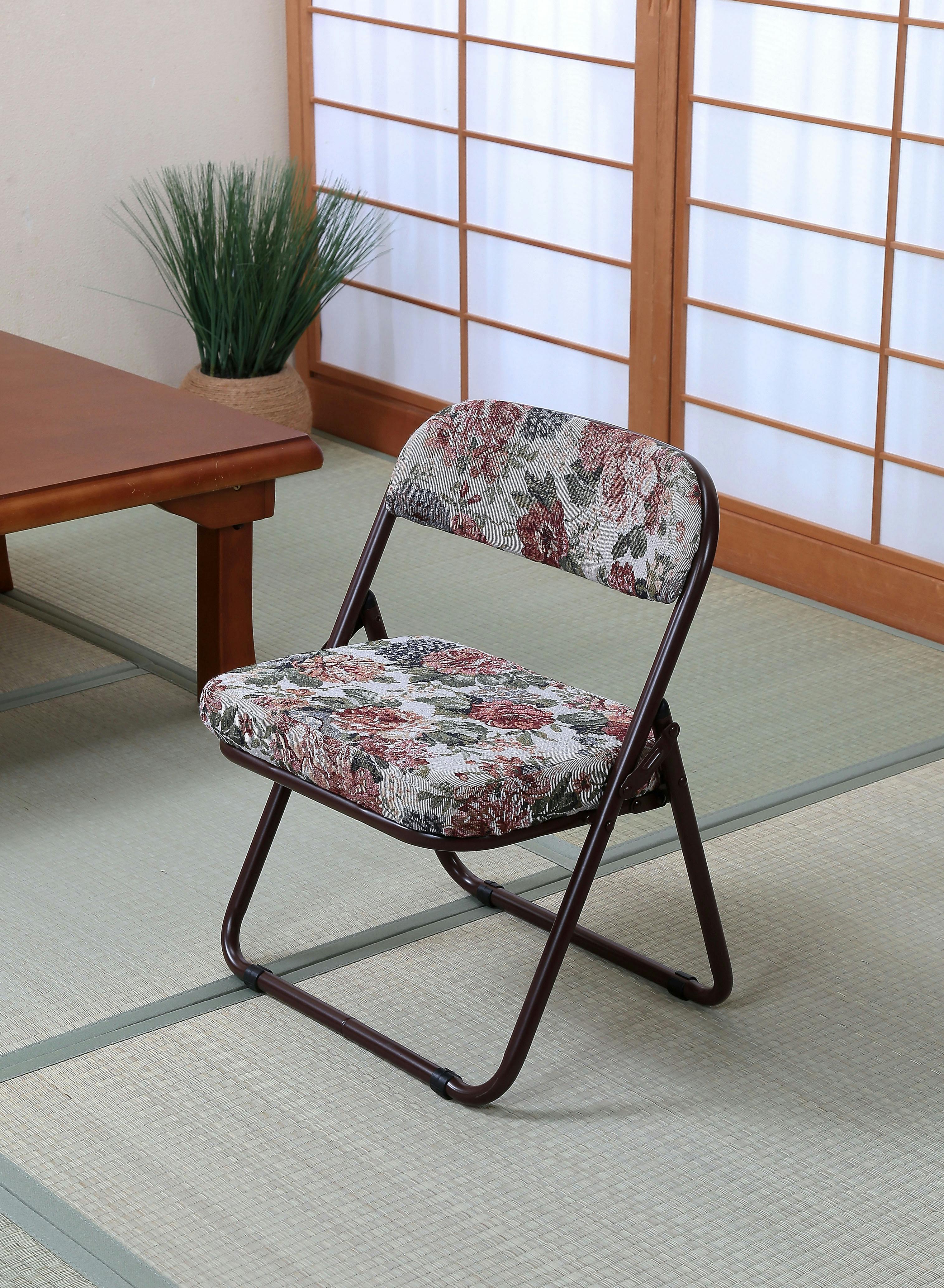 タック Vita 折りたためる座敷チェア 4脚 ゴブラン 和室や座敷で使える