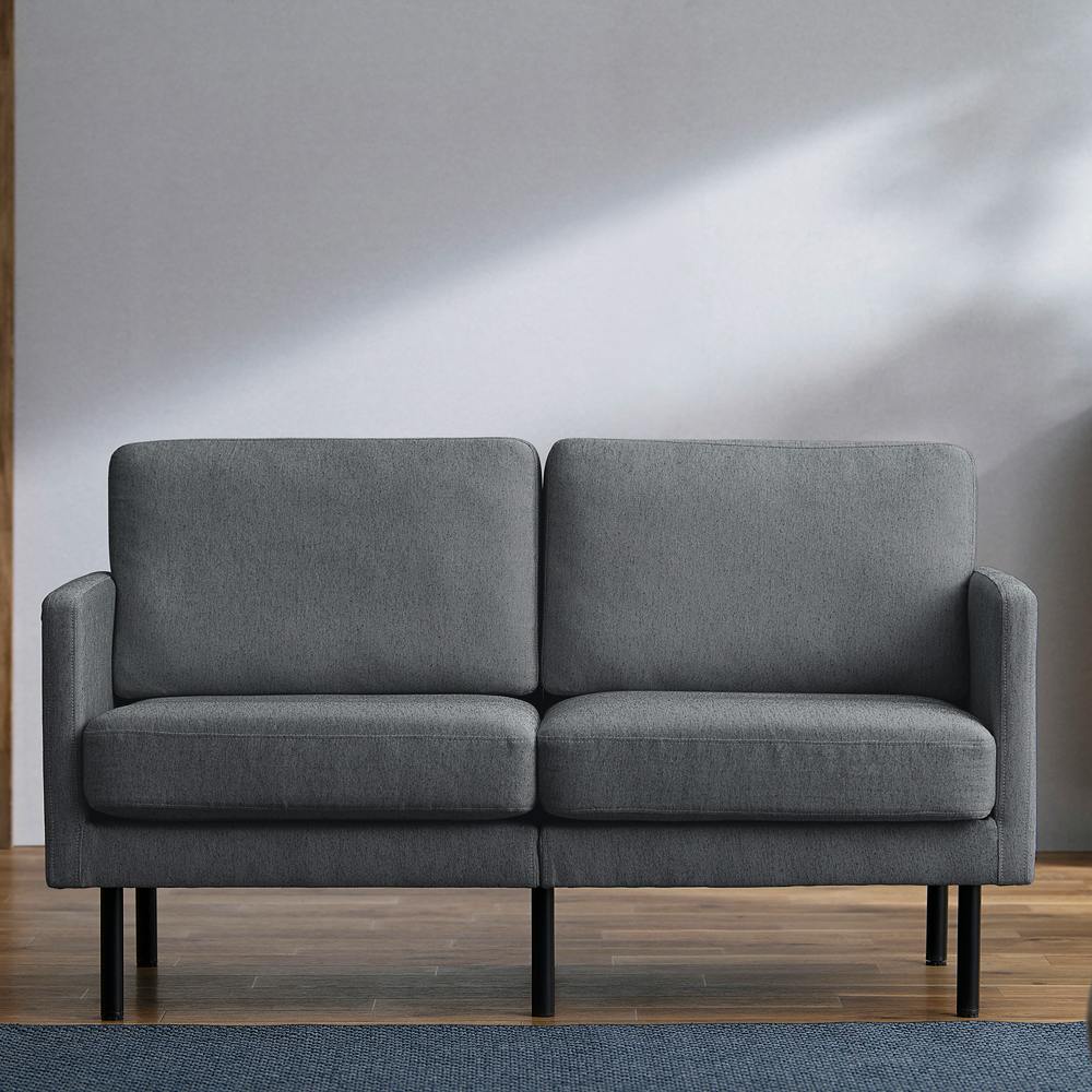 アイリスオーヤマ 2人掛けポケットコイルソファ PCS-2S ダークグレー