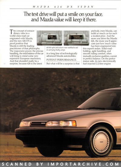 1988 Mazda 626 Brochure (Late Version) - ImportArchive
