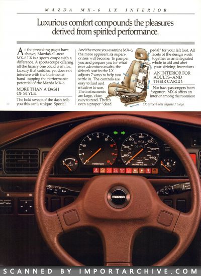 1988 Mazda MX-6 Brochure (Early Version) - ImportArchive