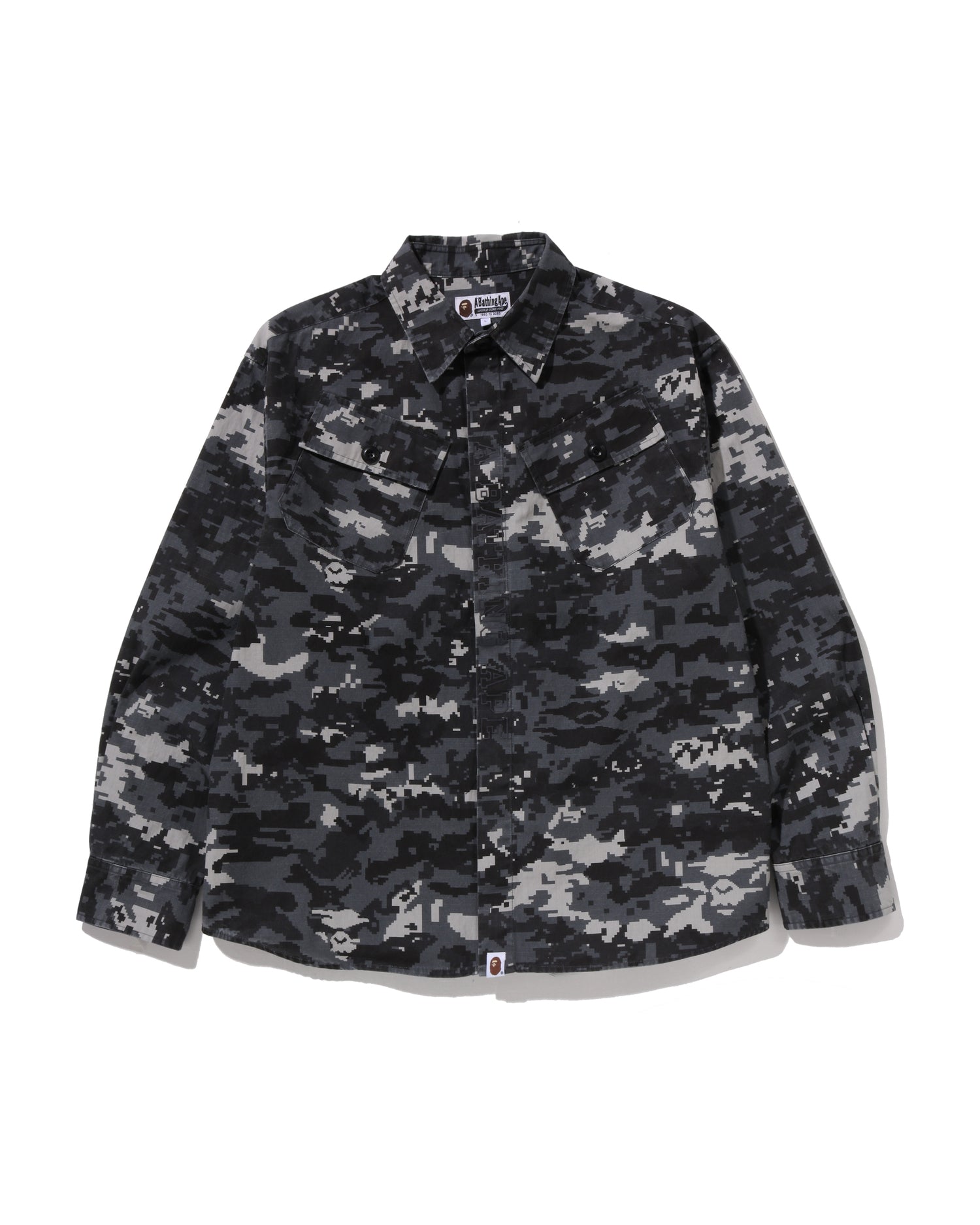 A BATHING APE® Multi Pixel Camo Military Shirt | Bape official