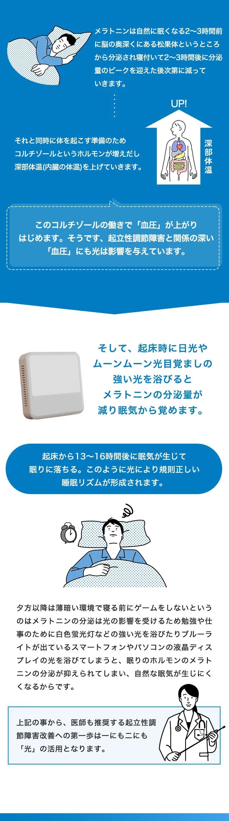 起立性調節障害改善の必需品 光目覚ましトトノエライト