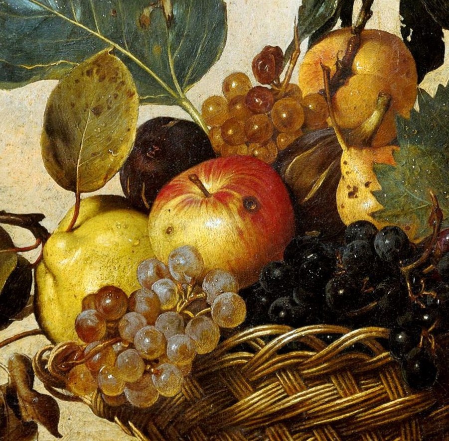 カラヴァッジョの静物画「果物籠」を解説！虫食いも描くリアルな描写
