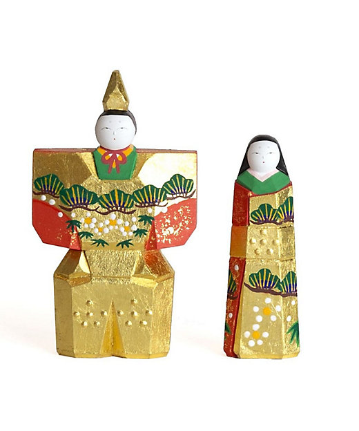 送料無料】奈良一刀彫 神泉作 立雛 3号（三越） | 神泉/シンセン