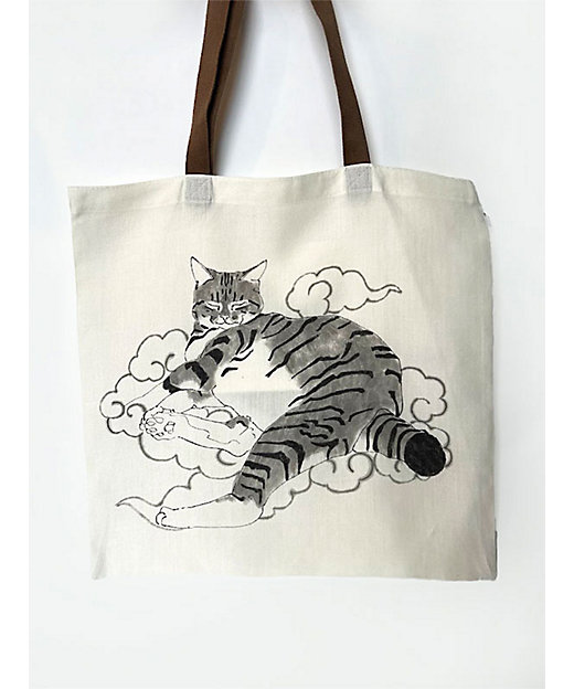 石塚智之手描き・トートバッグ『トラ猫』 | アトリエ・Kinami(石塚智之