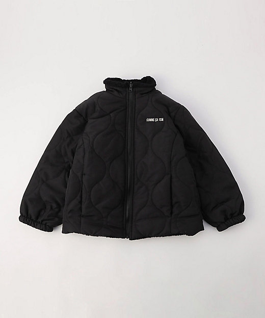 オンライン限定カラー：ブラック】リバーシブル キルト×ボア ブルゾン