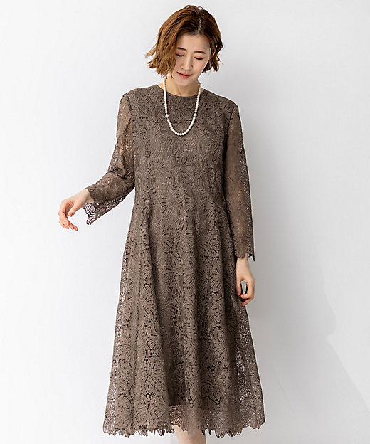 APPLAUDIR】Brocheリボンブーケレース ドレス