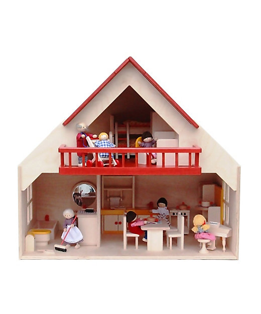 受注商品】バルコニー付きの家 赤 | ATELIER NIKI TIKI (Baby&Kids