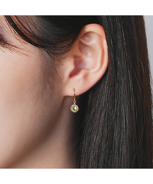 ペリドット ピンクトルマリン ピアス AGVA1586 PD | Vendome