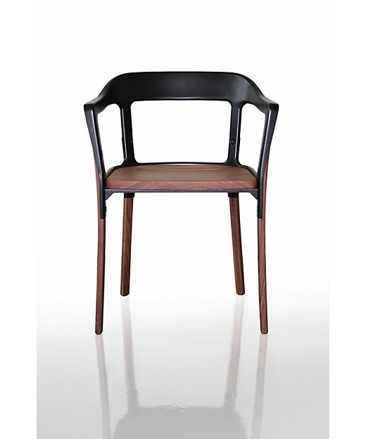 受注商品】スティールウッド チェア ウォルナット／ブラック