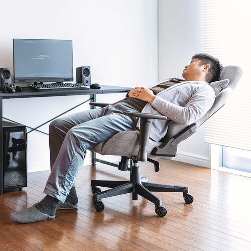 2/27 16時まで特価】前傾チルト付き ゲーミングチェア ファブリック