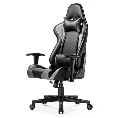ゲーミングチェア リクライニング ロッキング機能 肘掛け付き PUレザー
