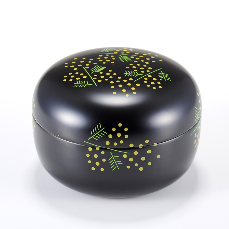 MIMOSA ボンボニエール 小 黒/白 漆塗り 漆器の井助