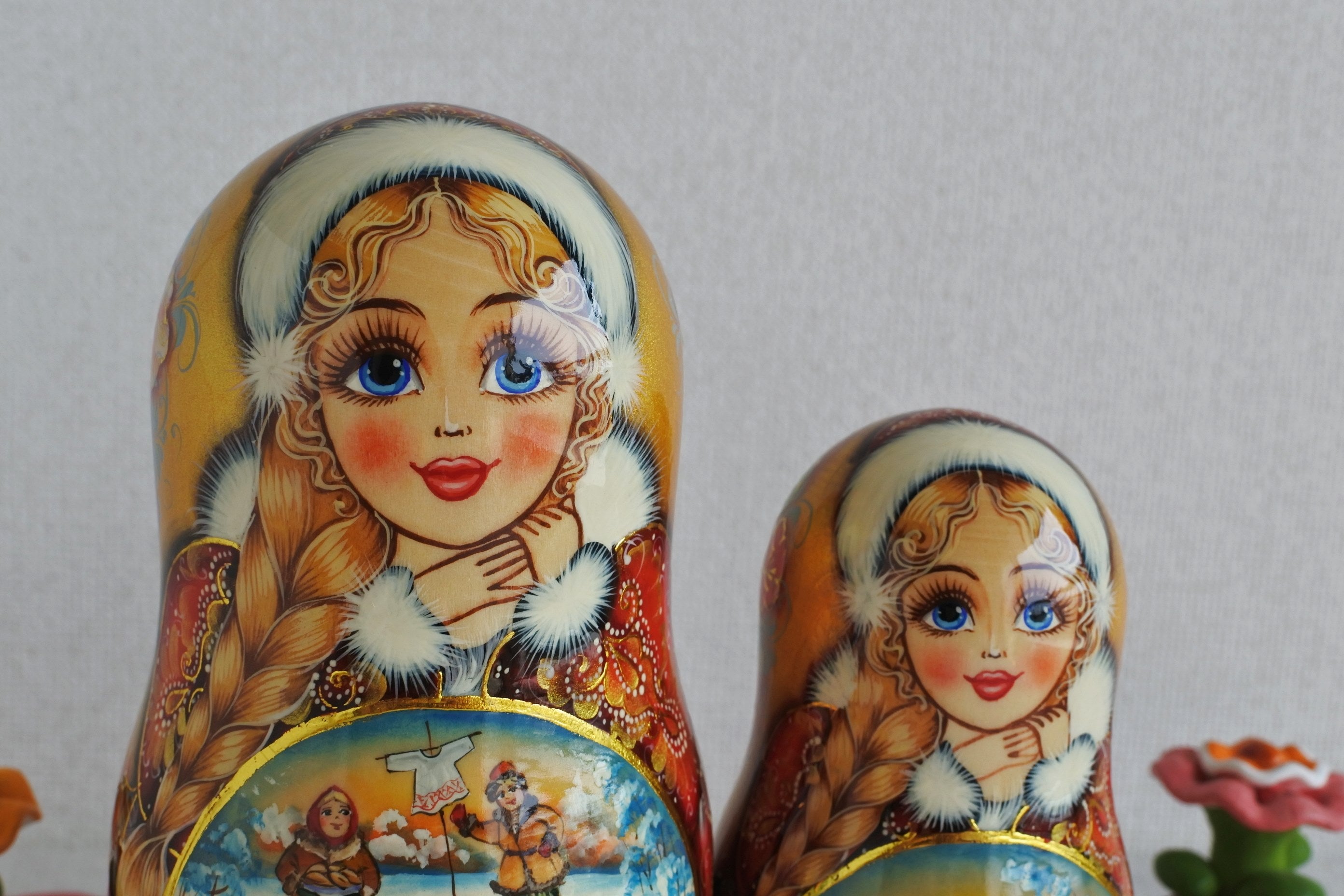 ナターリャ・ベルシーニナのマトリョーシカ 作家もの 花 キーロフ