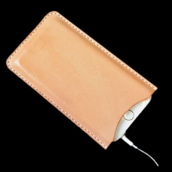 スマホケース/ヌメ革/iphone8プラス/スマホホルダー/本革スマホケース